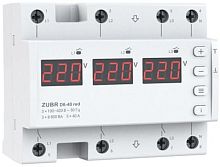 Реле напряжения трехфазное цифровое на DIN-рейку Rbuz D6-40 red многофункциональное 40А 0-400А картинка